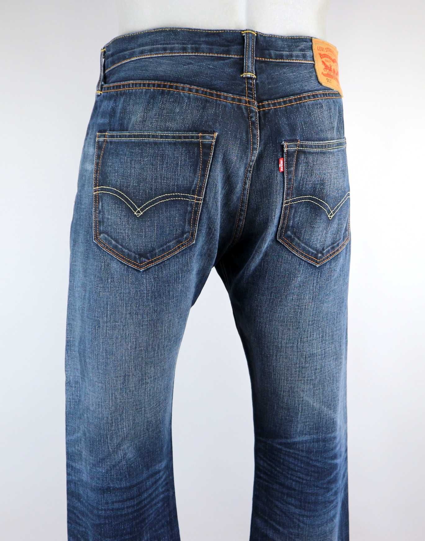 Levis 501 spodnie jeansy W32 L30 pas 2 x 44 cm