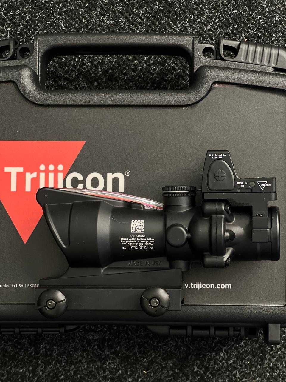 прицел Trijicon ACOG USA + мини колиматор RMR, Триджикон для AR-15, АК