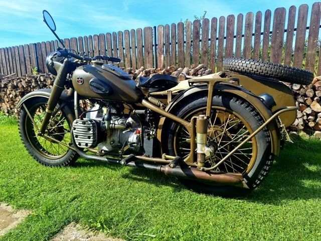 BMW  Motocykl z wózkiem bocznym M 72 rok 1953 Zarejestrowany