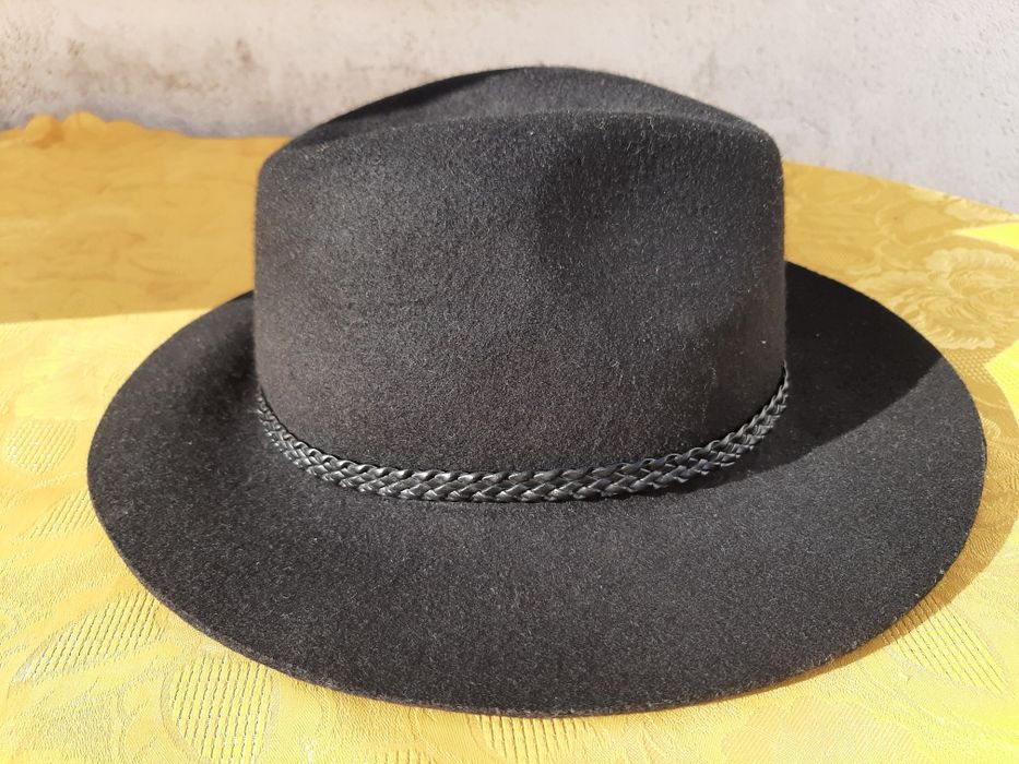 kapelusz filcowy, czarny, universalny