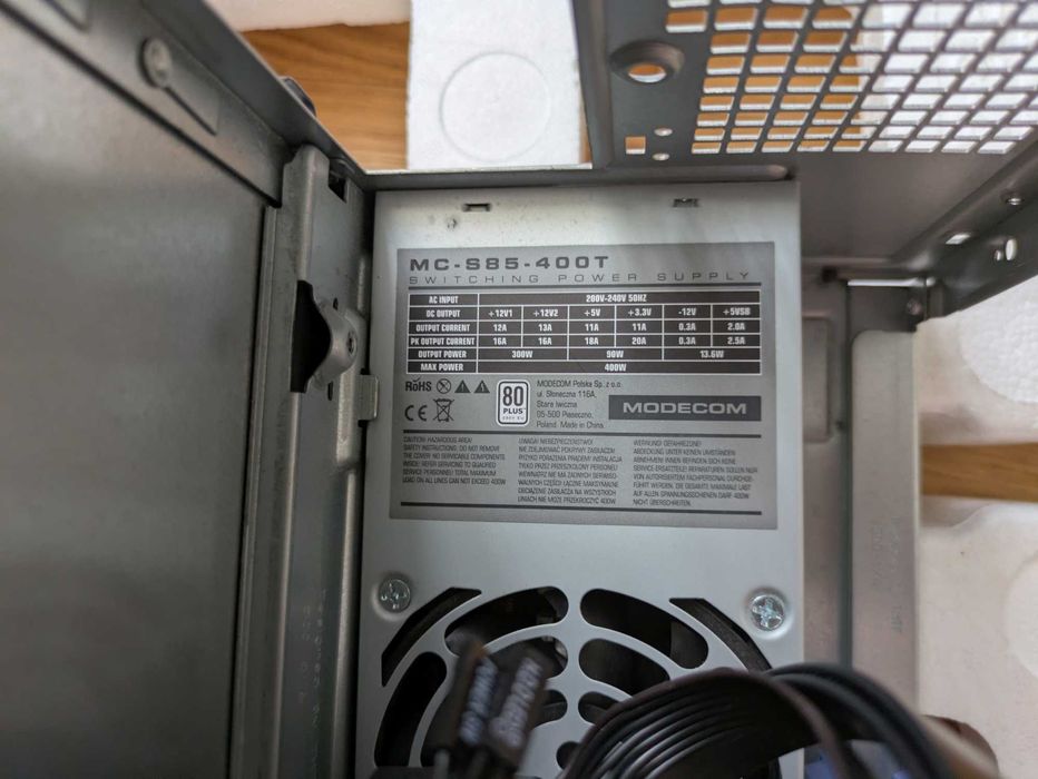 Obudowa komputerowa micro-ATX desktop/mini-tower z zasilaczem TFX 400W