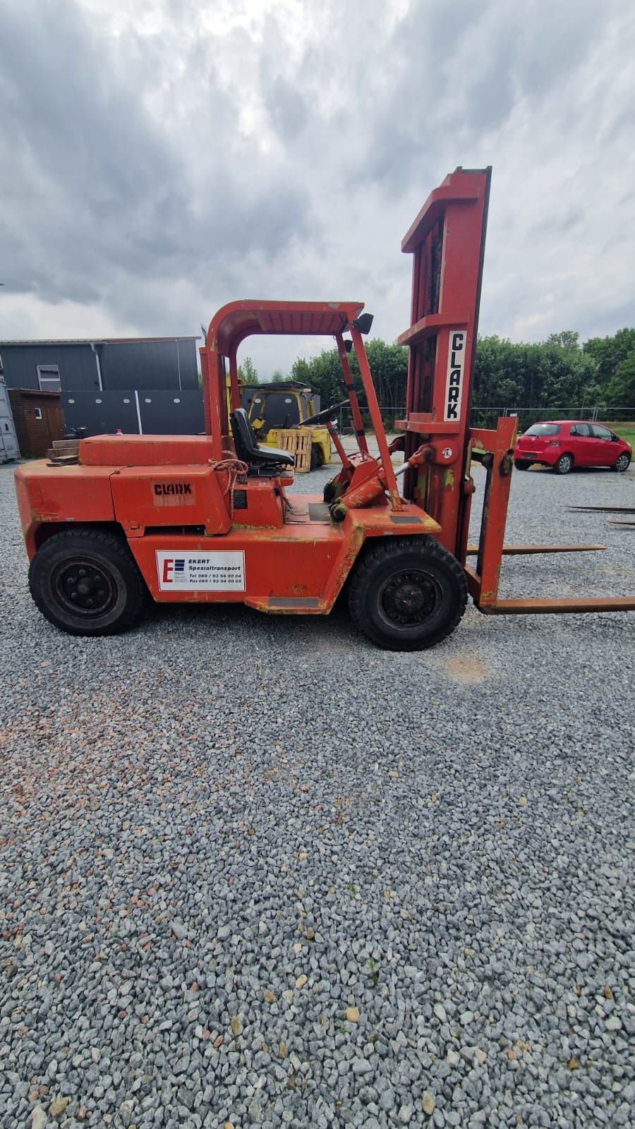 Duży wózek widłowy Clark  5-7ton widły 200x200
