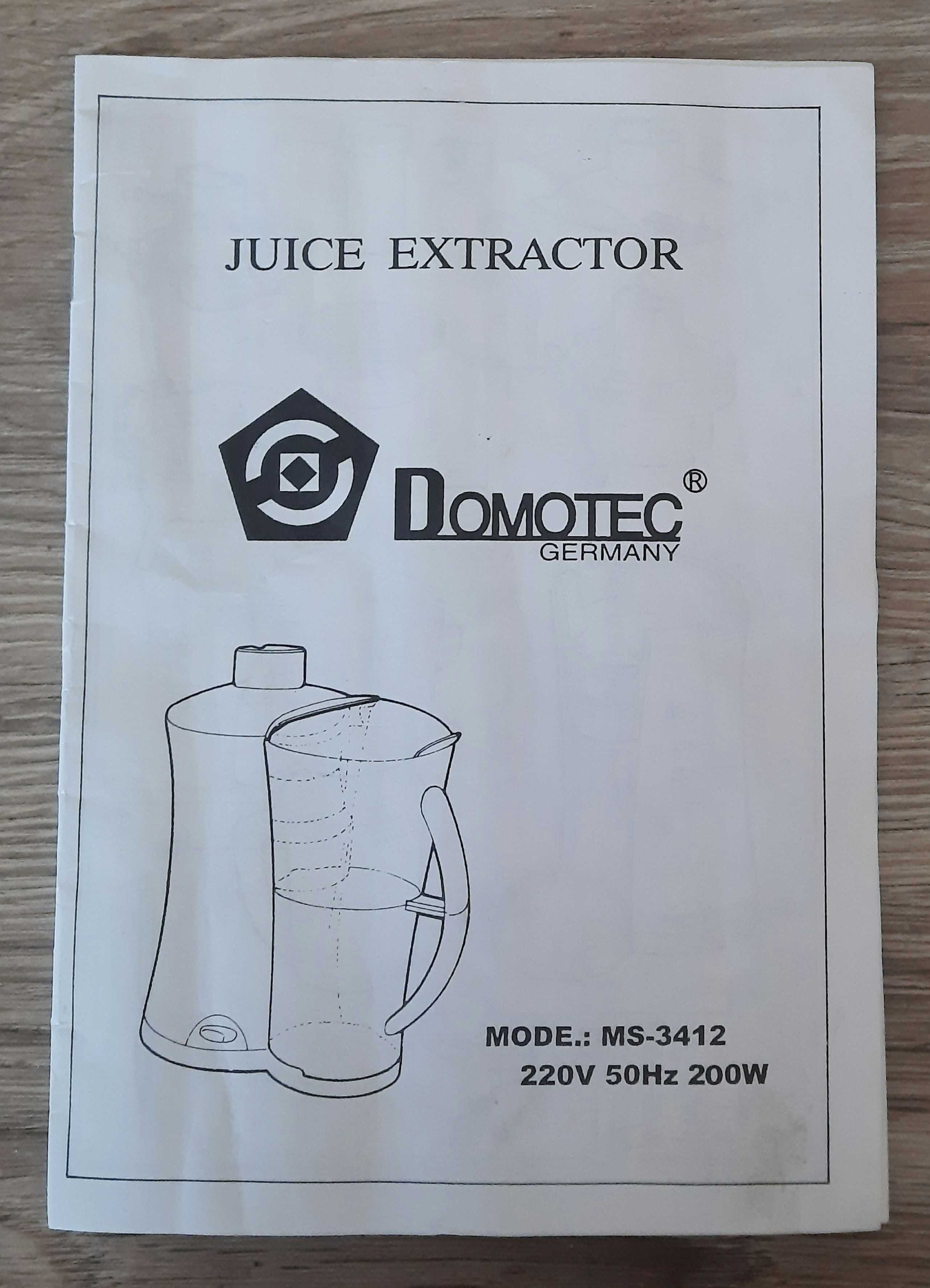 Соковыжималка Domotec модель MS - 3412