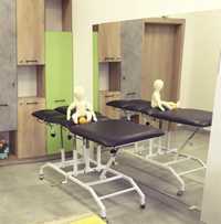 Stół rehabilitacyjny ortopedyczny stol do gabinetu czarny segmentowy