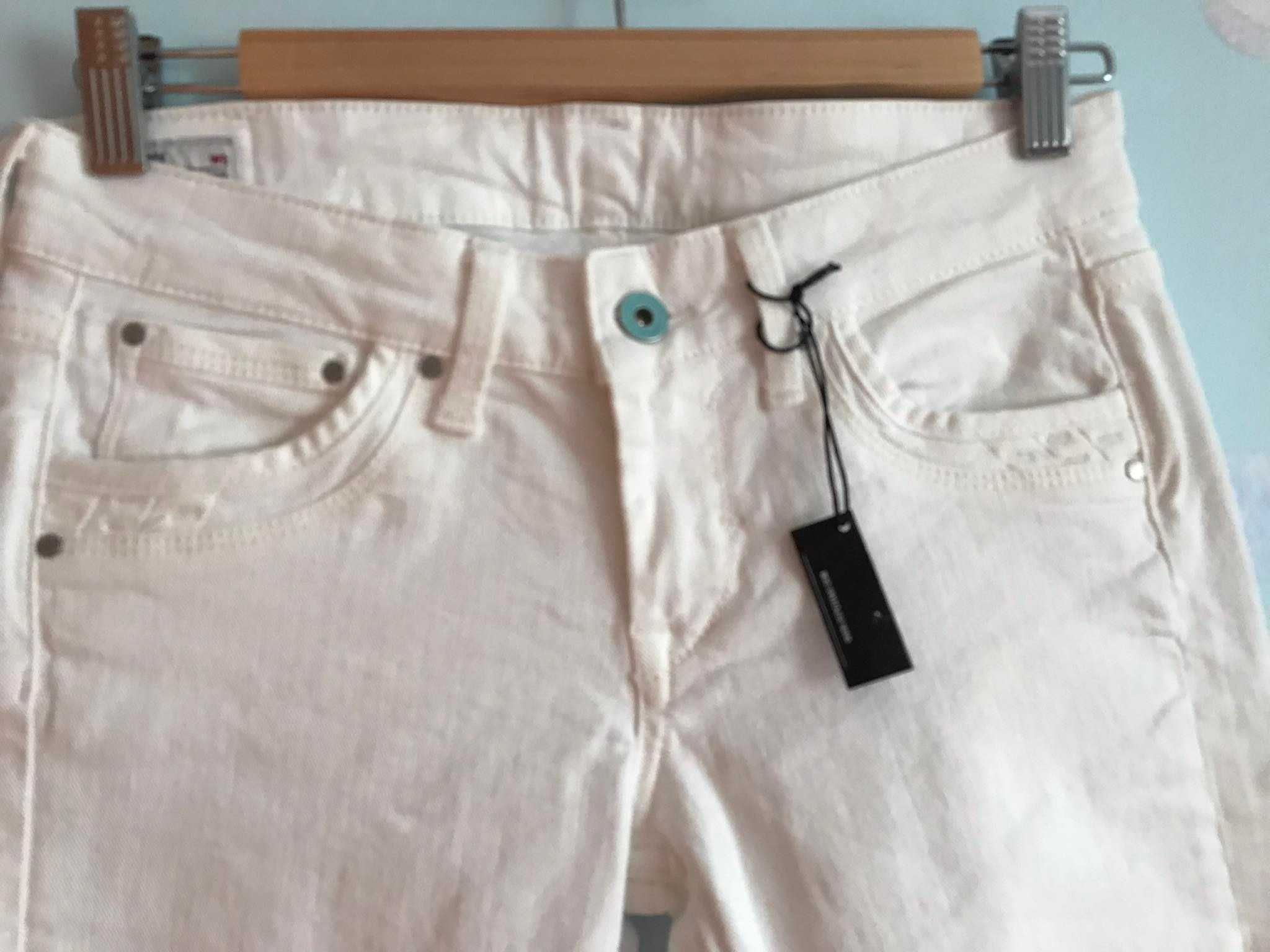 Białe jeansy spodnie długie rurki skinny W8 Pepe Jeans 34 XS Nowe