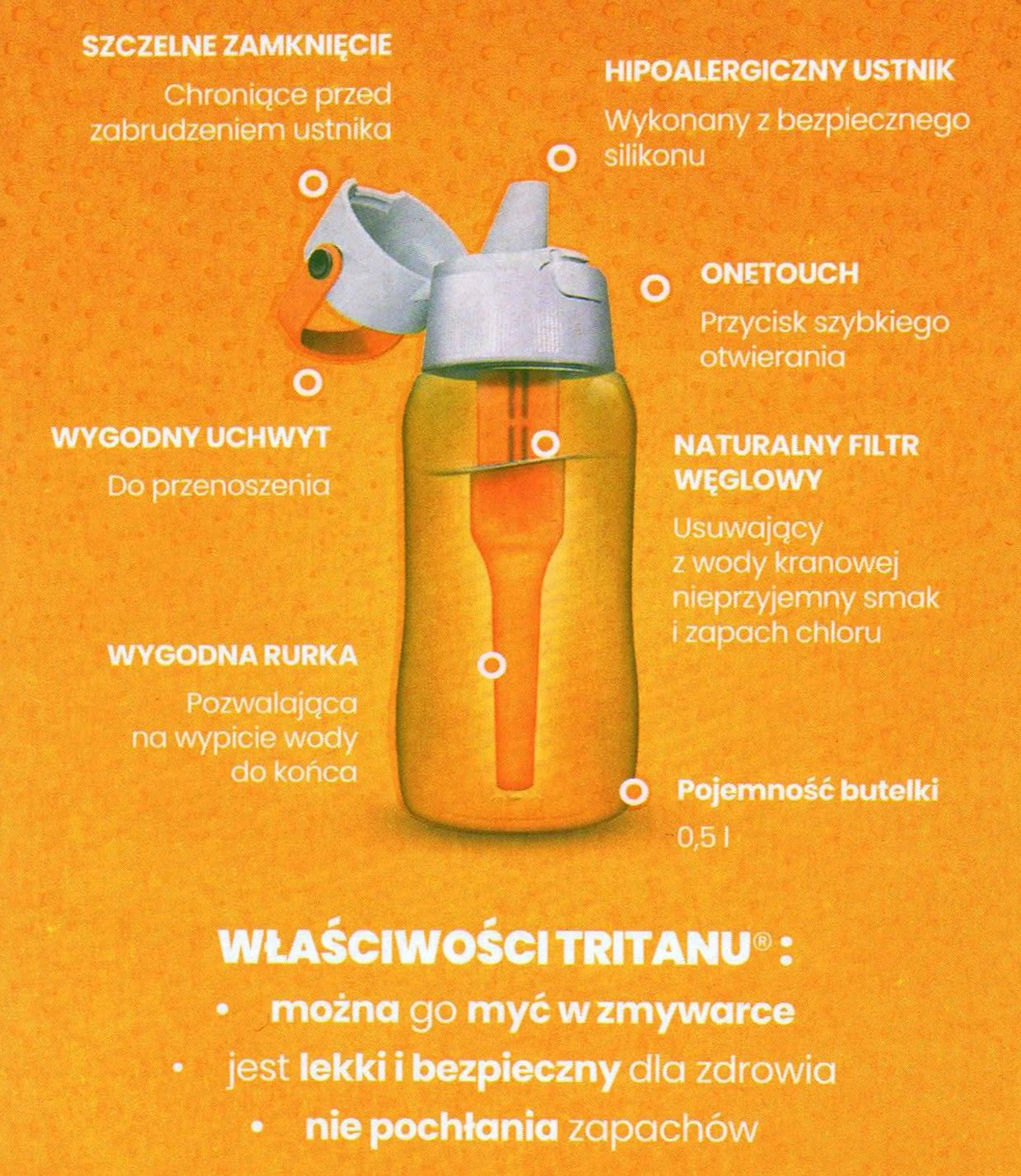 Butelka filtrująca do wody Dafi SOLID 0,5l