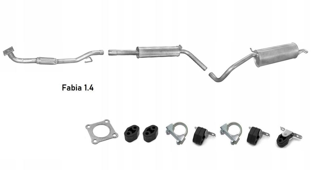 Глушитель резонатор Skoda Fabia 1.2 1.4 1.6 Octavia Тур a5 1.6 1.9 2.0
