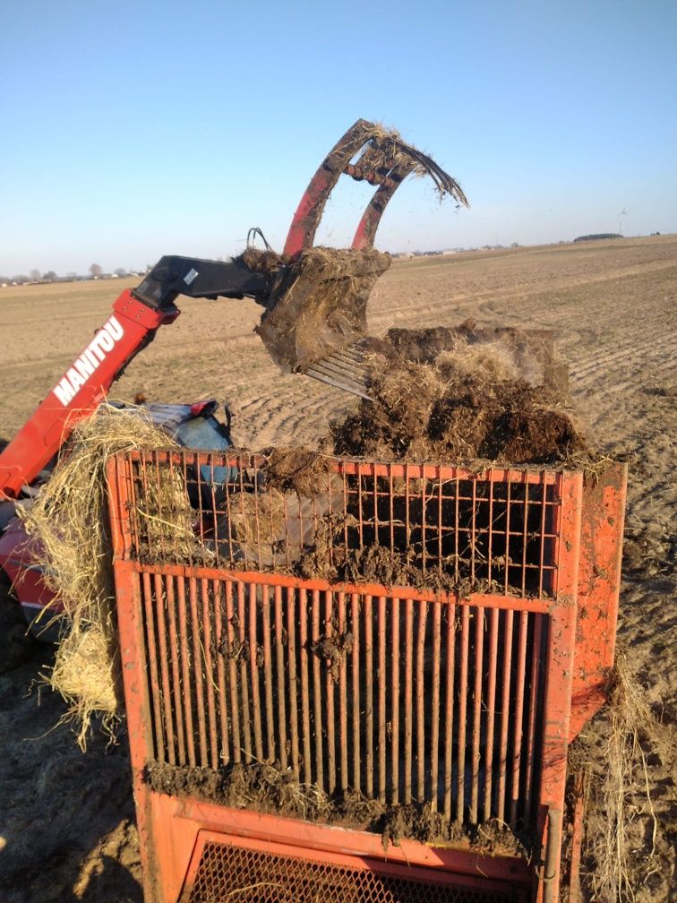 Usługi rolnicze wywóz obornika roztrząsanie wynajem manitou 634