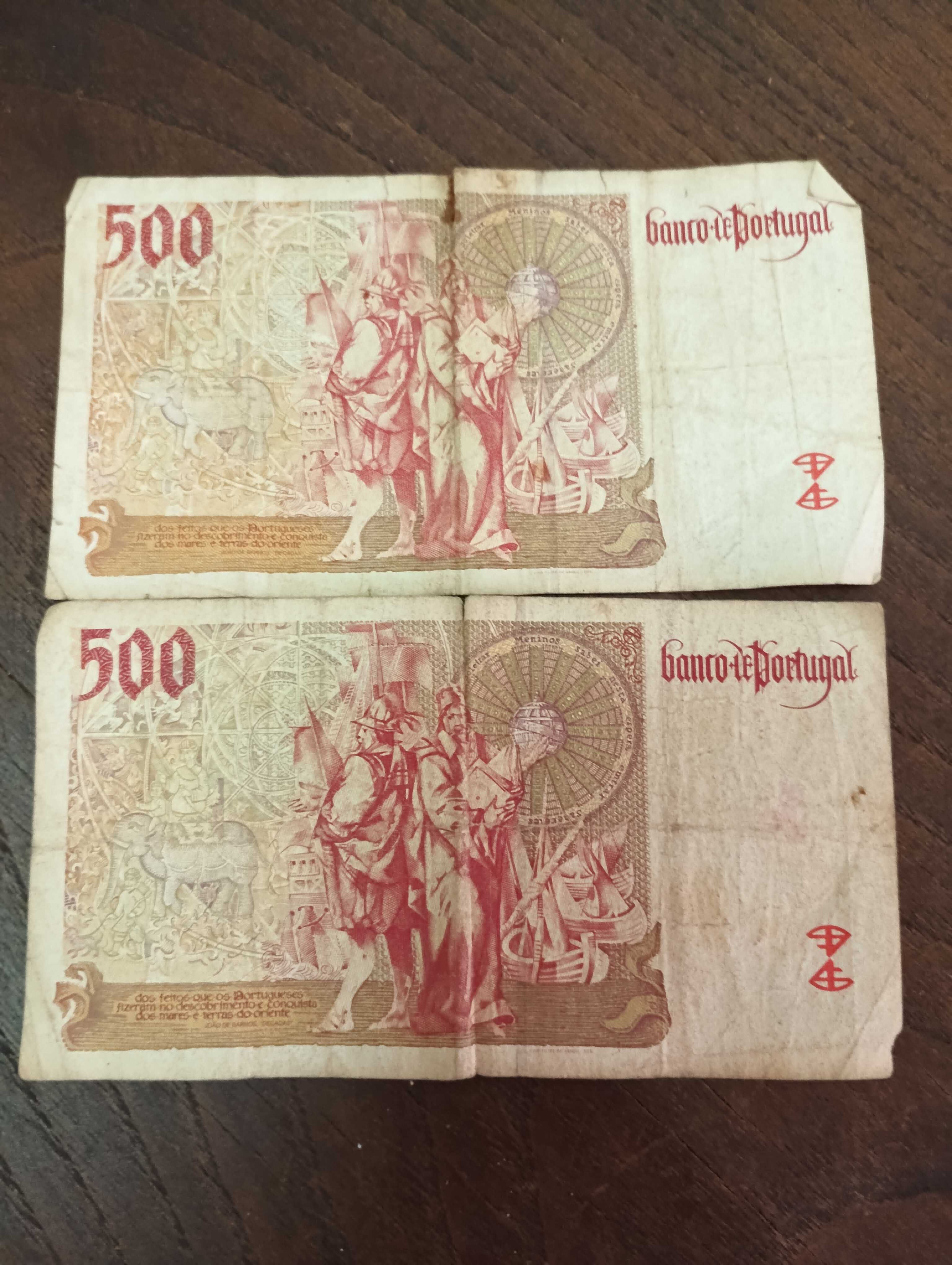 Notas de 500 escudos do ano 1997