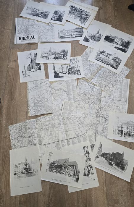 Stare ryciny i mapy przedwojennego Breslau-Wrocław