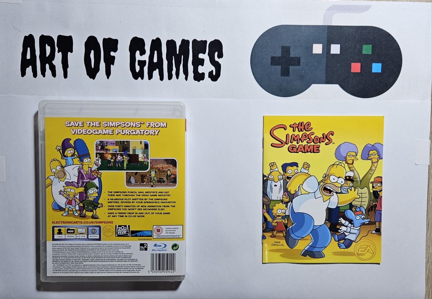 The Simpsons Game Komplet 3xA Ps3 Playstation 3 BDB