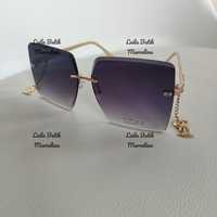 Okulary damskie okularki UV400 ochrona Ysl Yves Saint Laurent fiolet