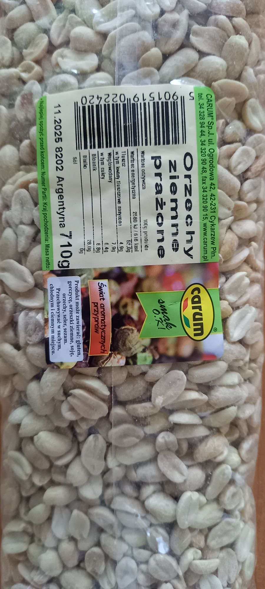 Orzechy ziemne prażone Carum 710g