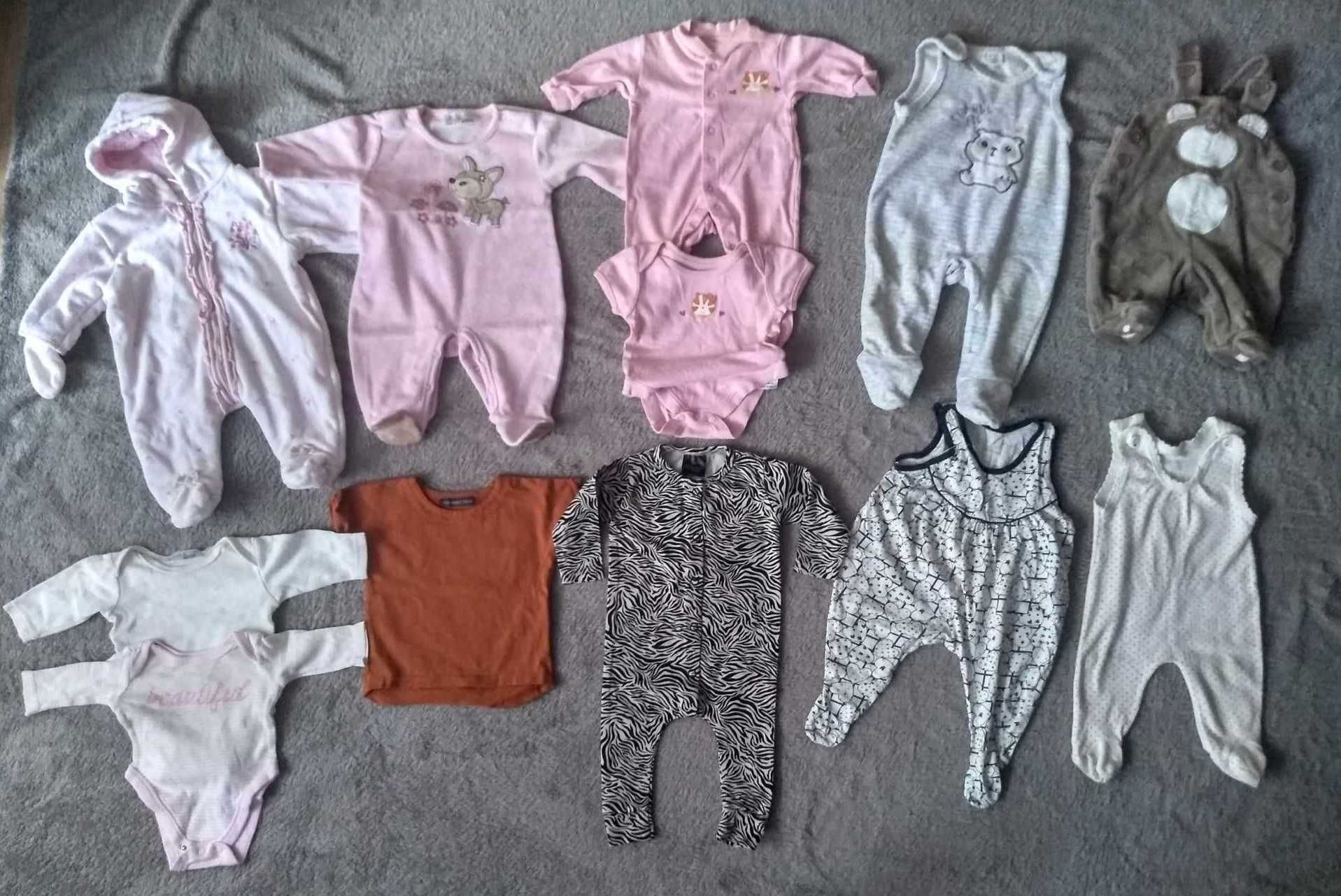 Ubranka niemowlęce dziewczęce rozmiar 50-56