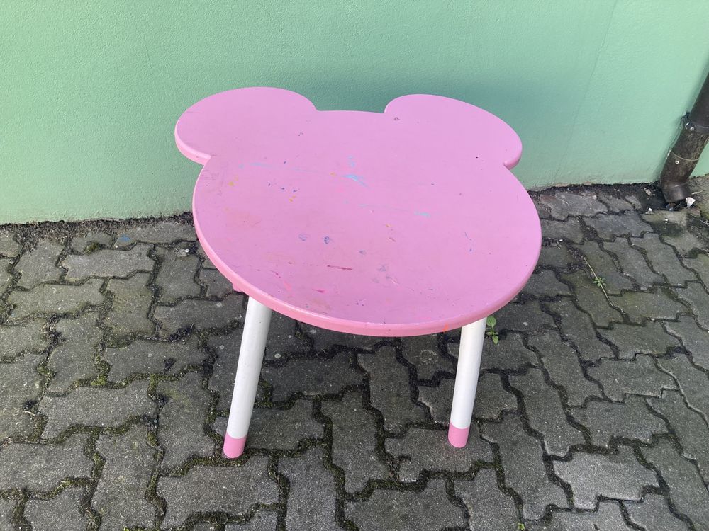 Stolik dla dzieci Myszka Minnie, drewniany