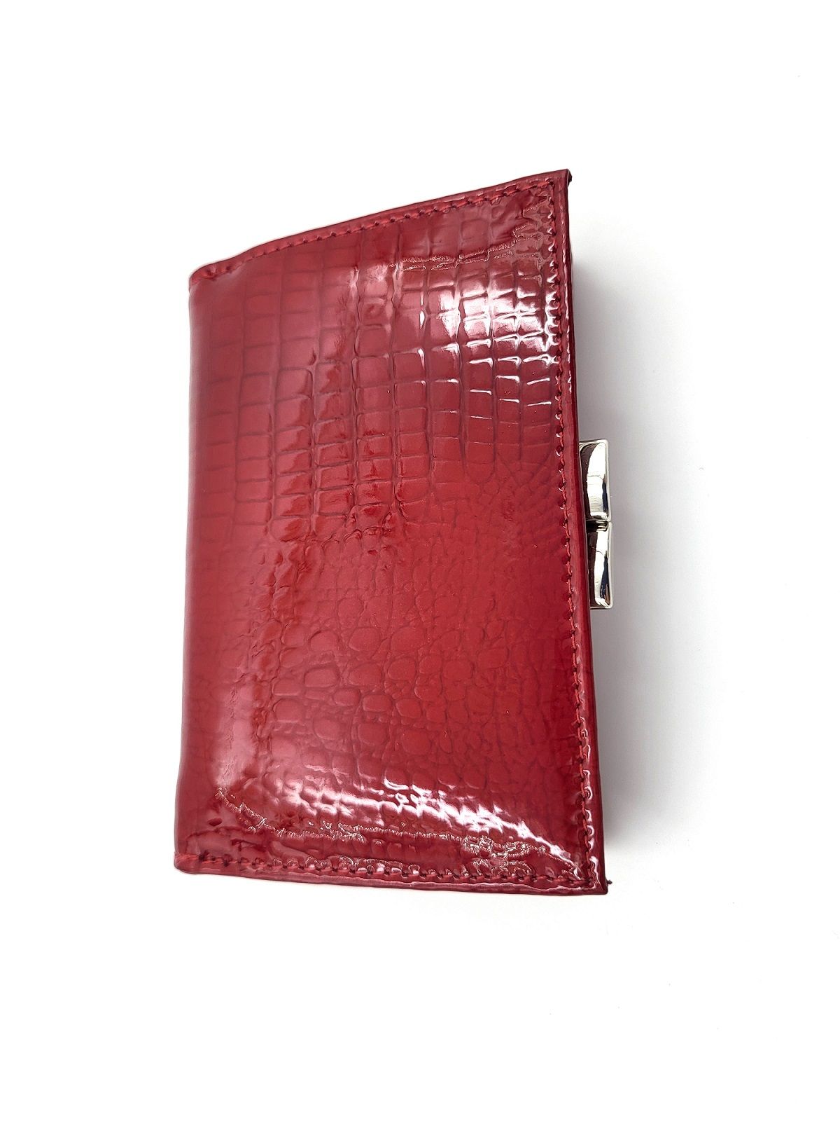 Mały portfel damski skórzany GREGORIO czerwony lakier