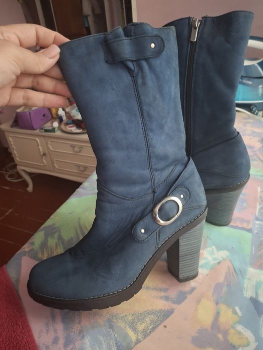 Сапожки замшеві ексклюзив