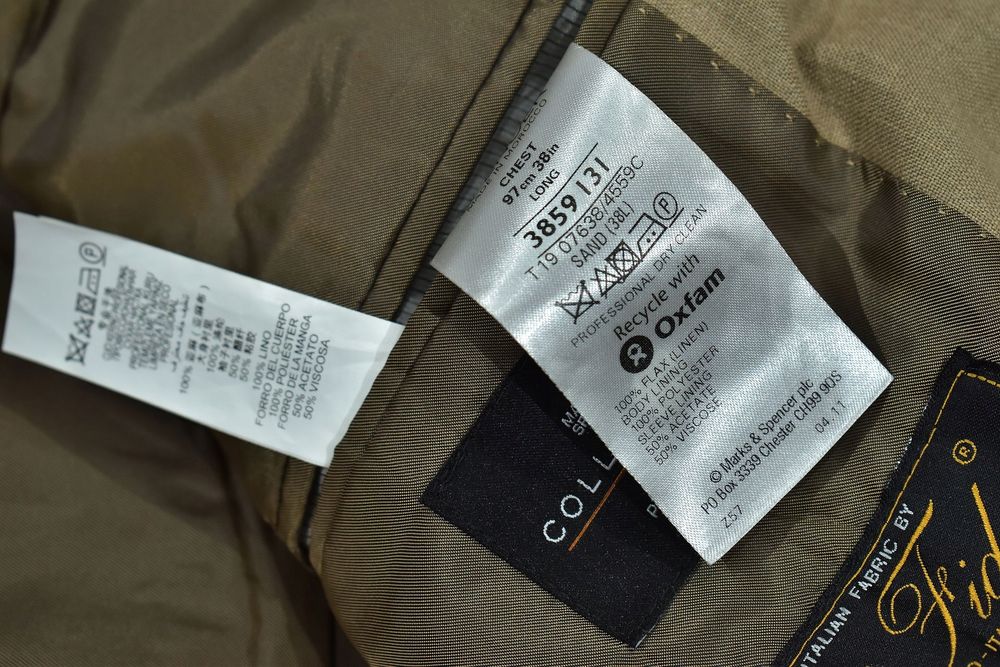 Marks Spencer Woven By The Sun Lniana Marynarka 48