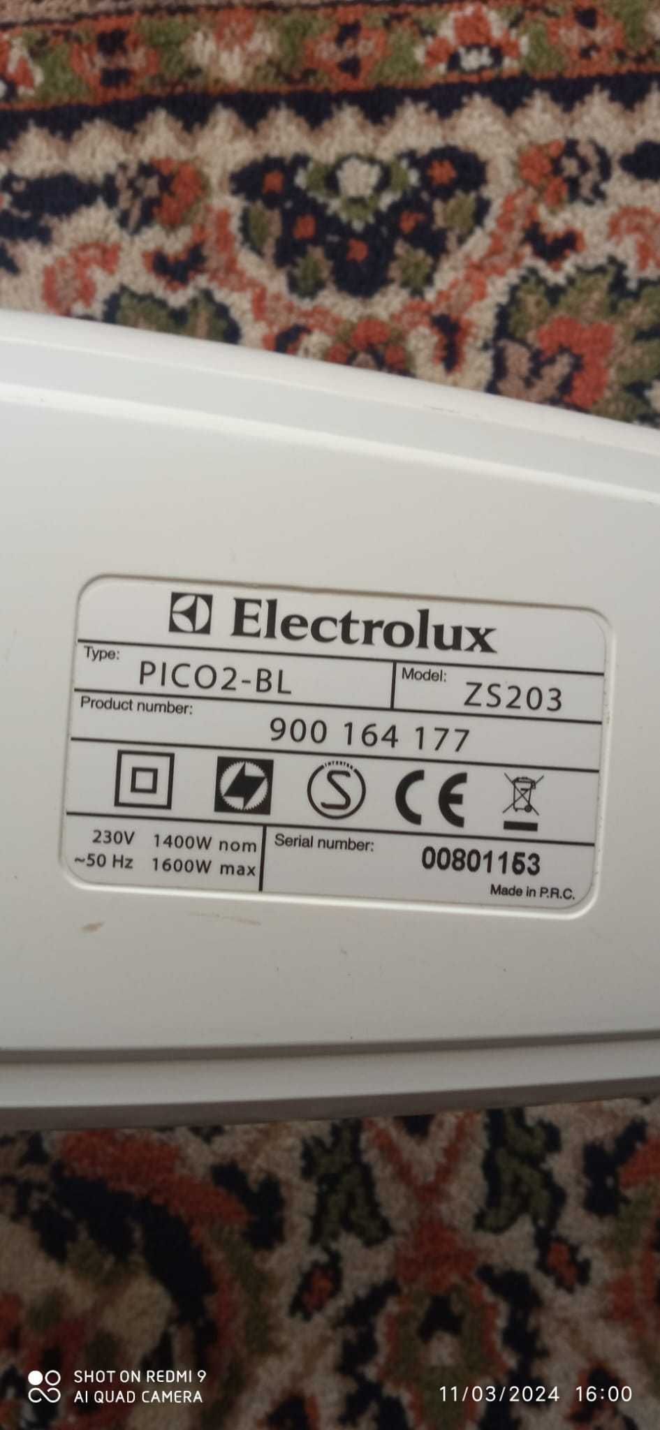 Aspirador Eletrolux, ENERGICA 1600 W