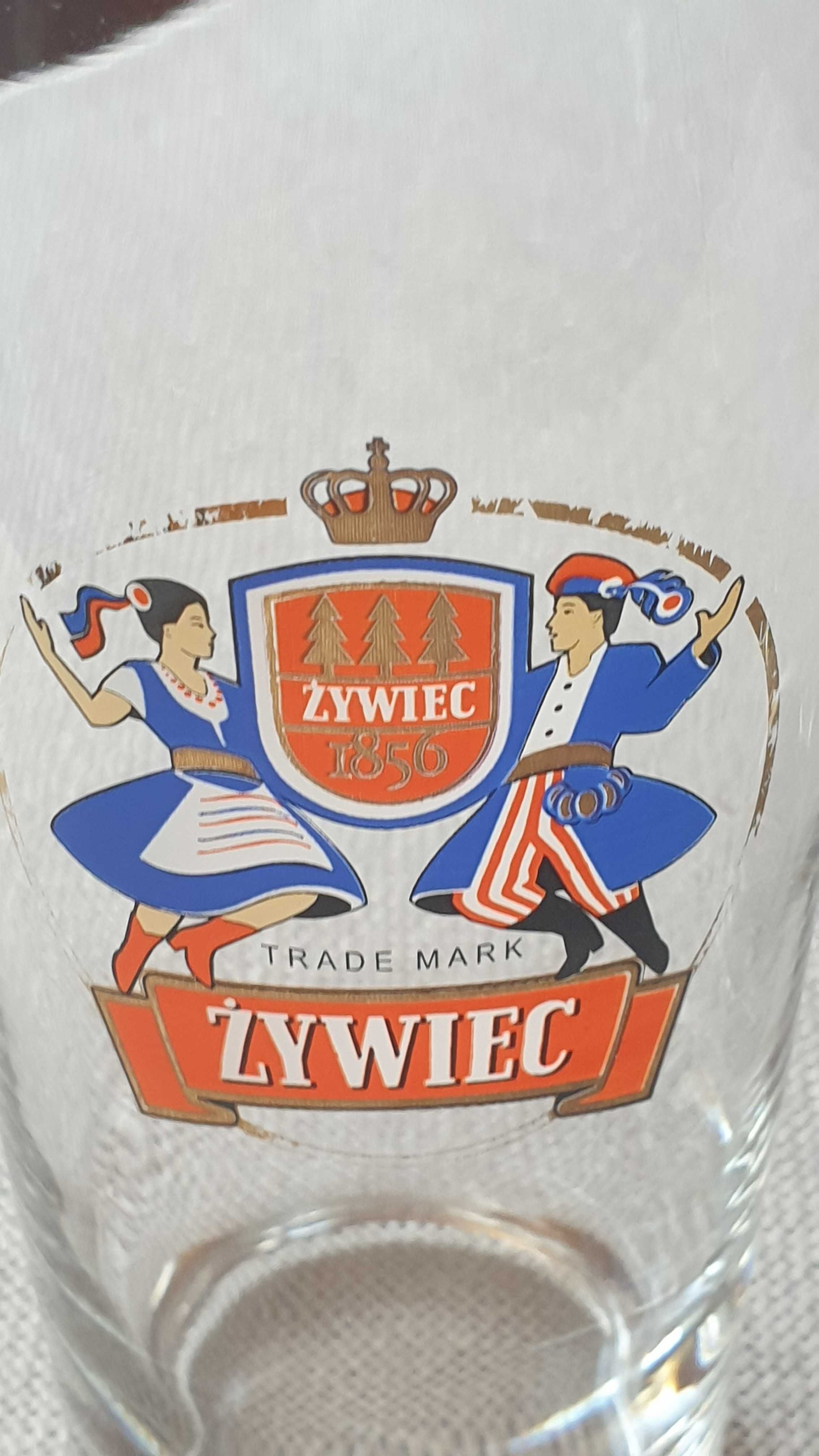 Dwie szklanki do piwa 0,5l, z logo Żywiec