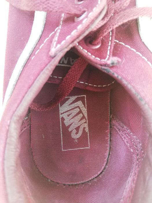 Bordowe, damskie vansy