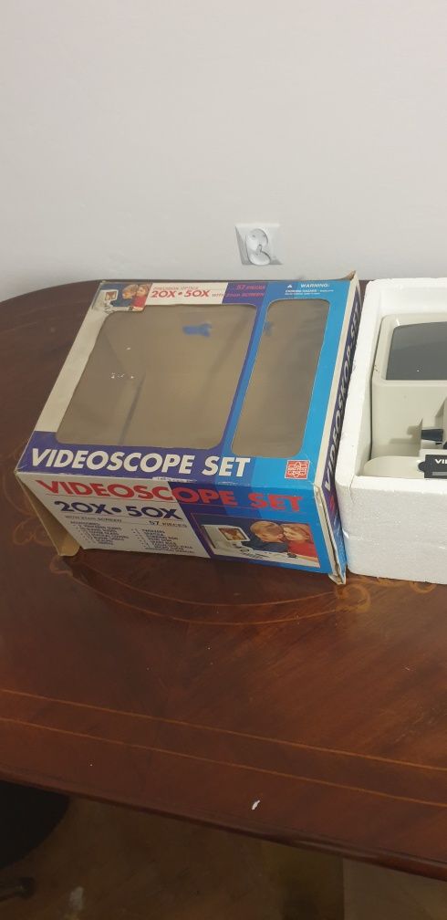 Videoscope set 20x 50x retro vintage mikroskop videoskop dla dzieci