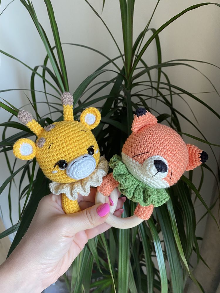 Grzechotka, maskotka, amigurumi, hand made