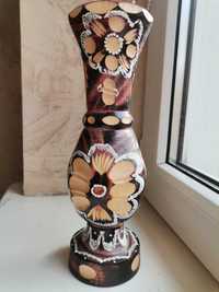 Dekoracyjny drewniany wazon