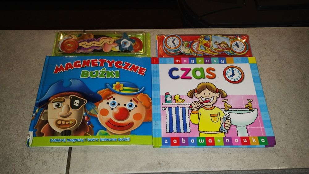 2 książki magnetyczne elementy