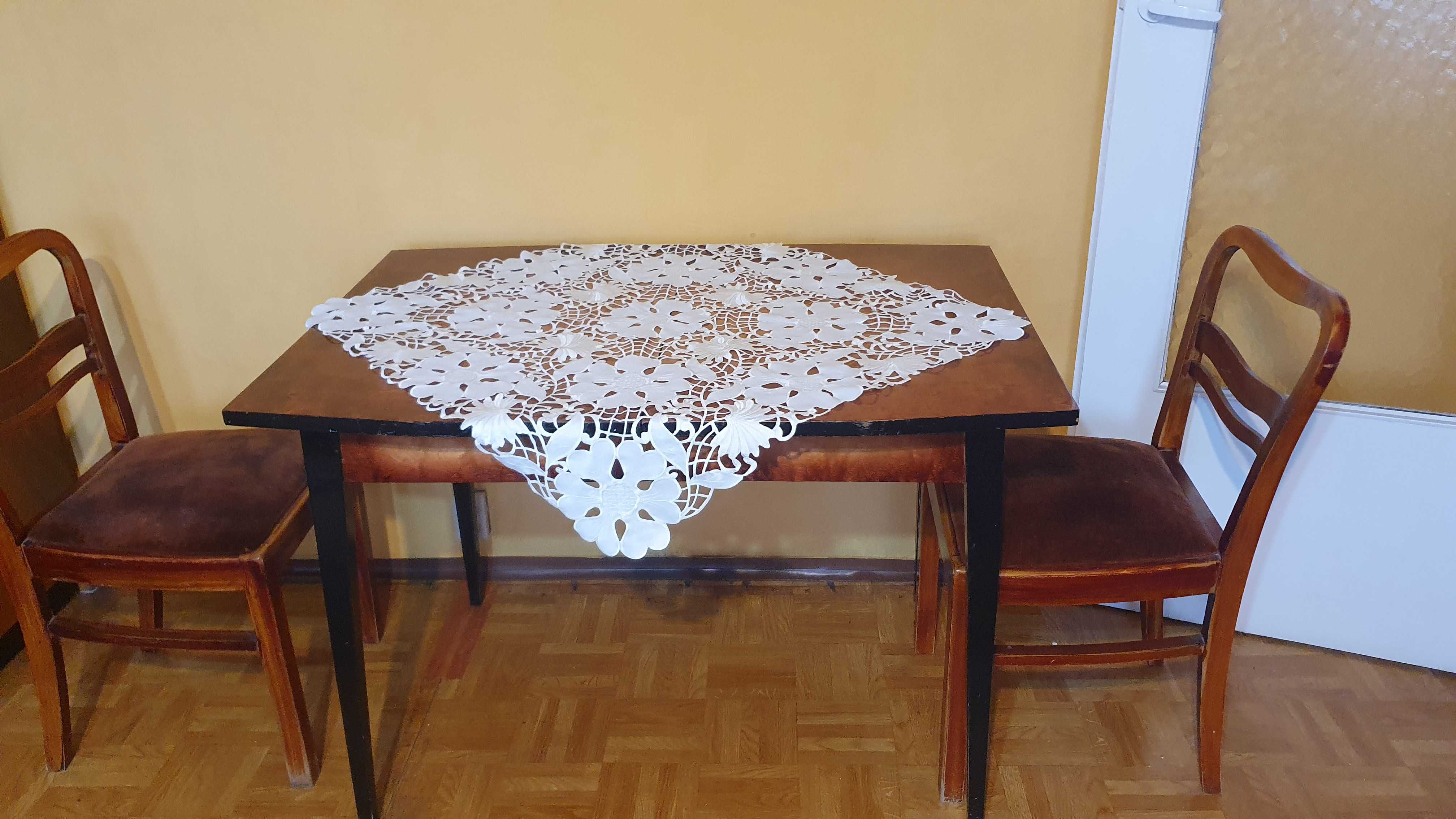 Piękny stół rozkładany prl cieniowany meble swarzędzkie