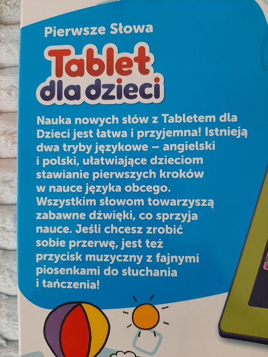 Tablet dla dzieci AZToys Pierwsze słowa polski angielski dźwięki