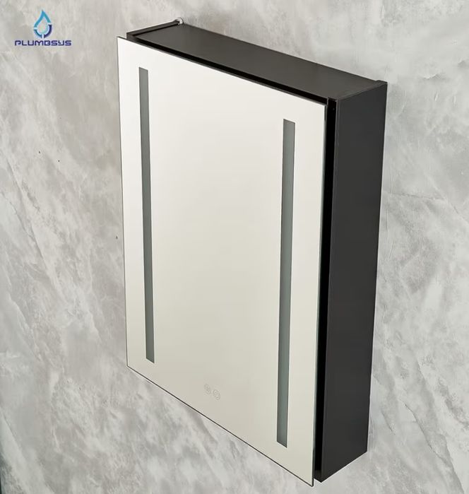 Podświetlana szafka łazienkowa z lustrem led