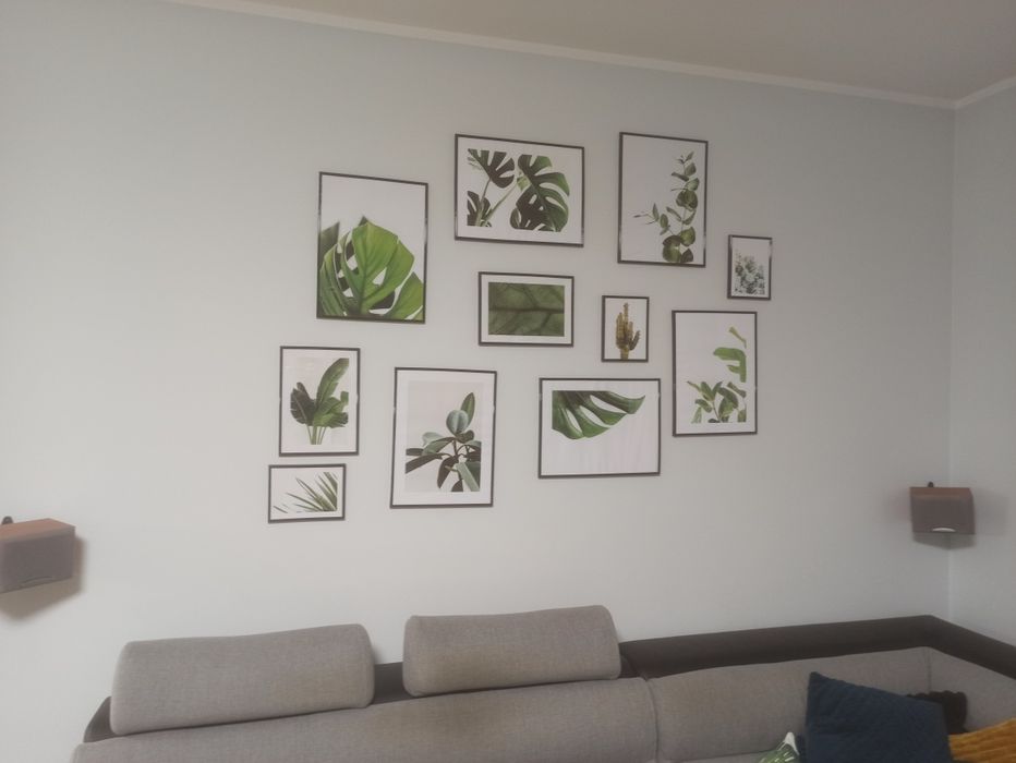 Zestaw obrazów, firan, zasłon w stylu Boho