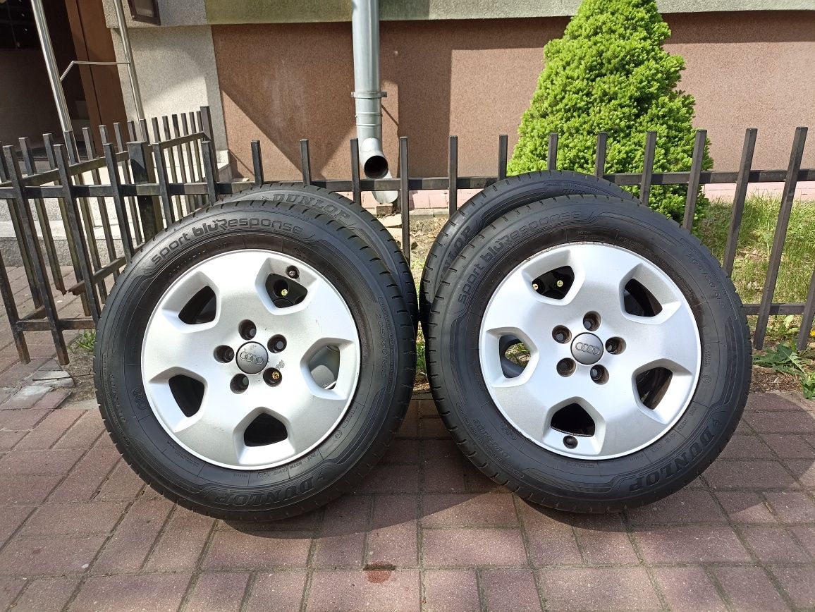 Opony letnie Dunlop  Outside na felgach aluminiowych 205/60/R15
