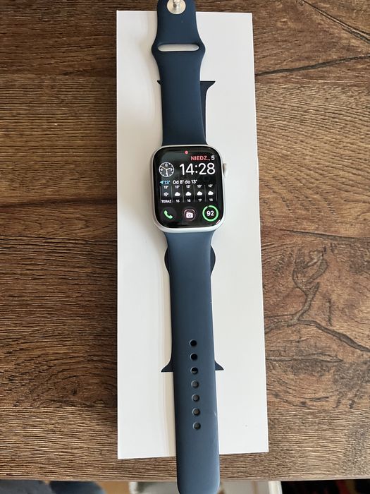 Apple Watch 9 45 mm Silver AI Storm blue