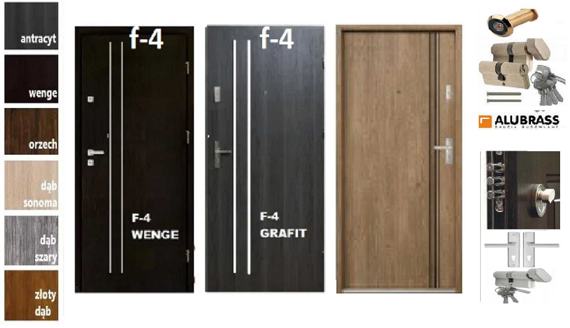 Drzwi wejściowe- zewnętrzne z MONTAŻEM drewniane i metalowe