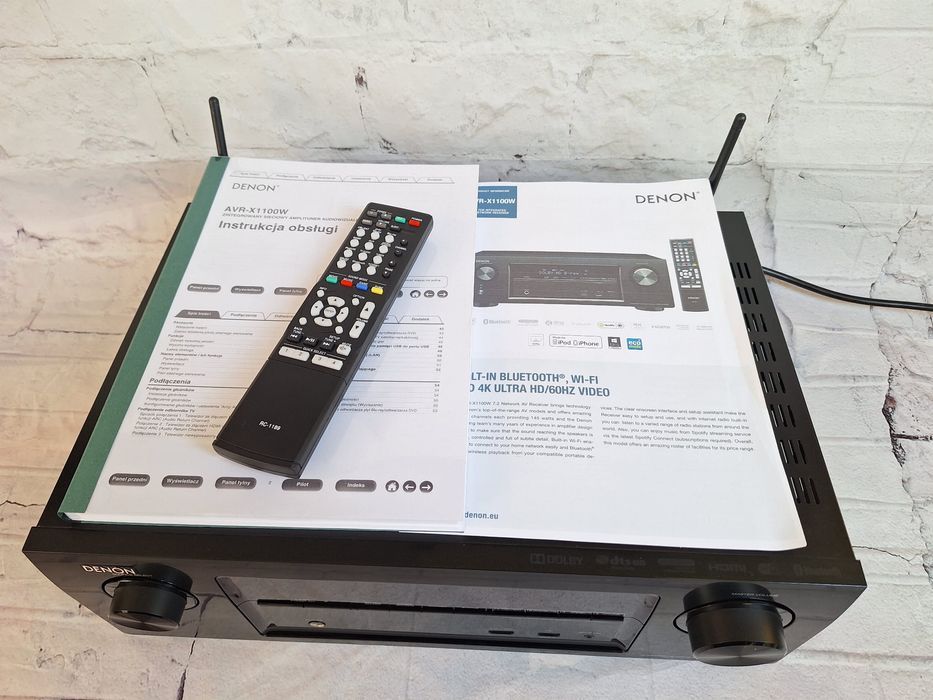 7.2 Denon AVR-X1100W Wi-fi  BT 4k/60p ARC Net radio spotify AirPlay