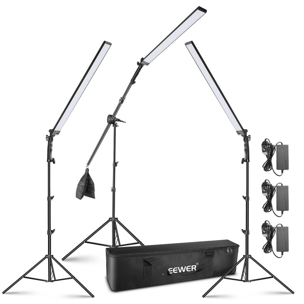 Kit 3 Luzes de estúdio NEEWER 60 Led light e tripé NOVO