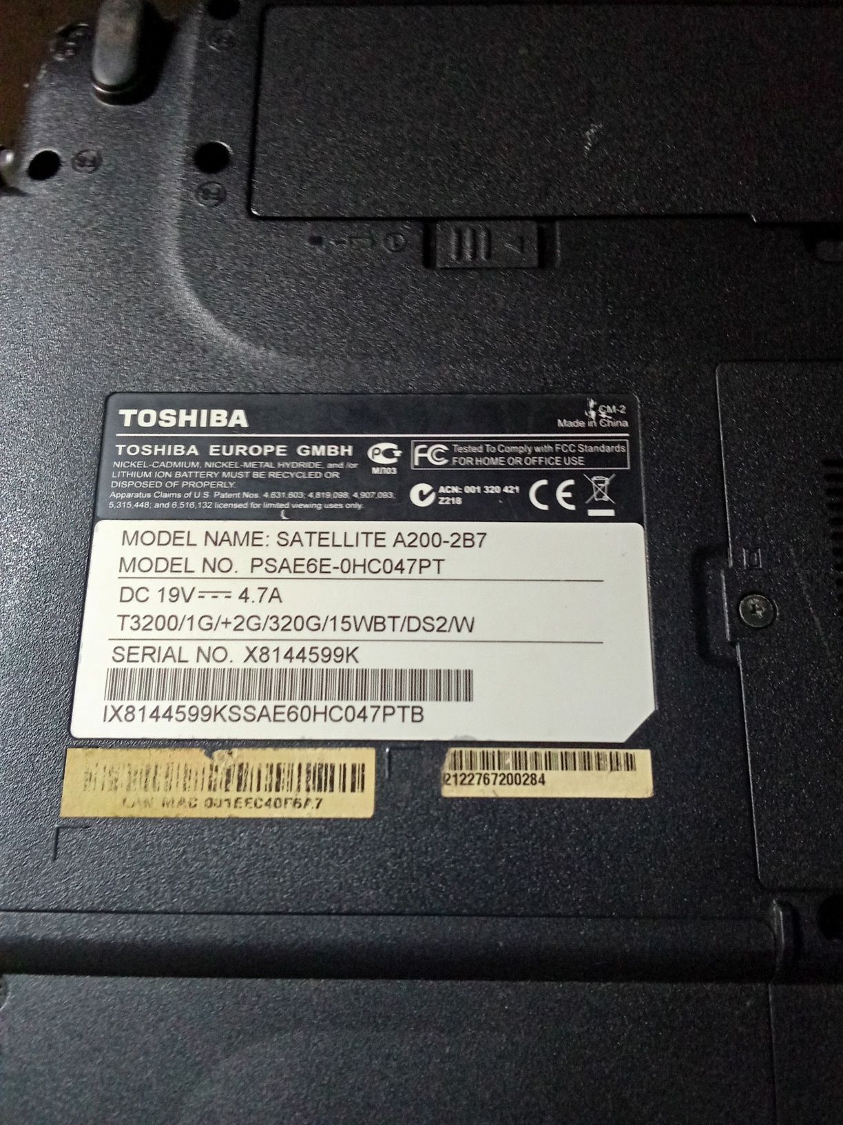 Portátil Toshiba