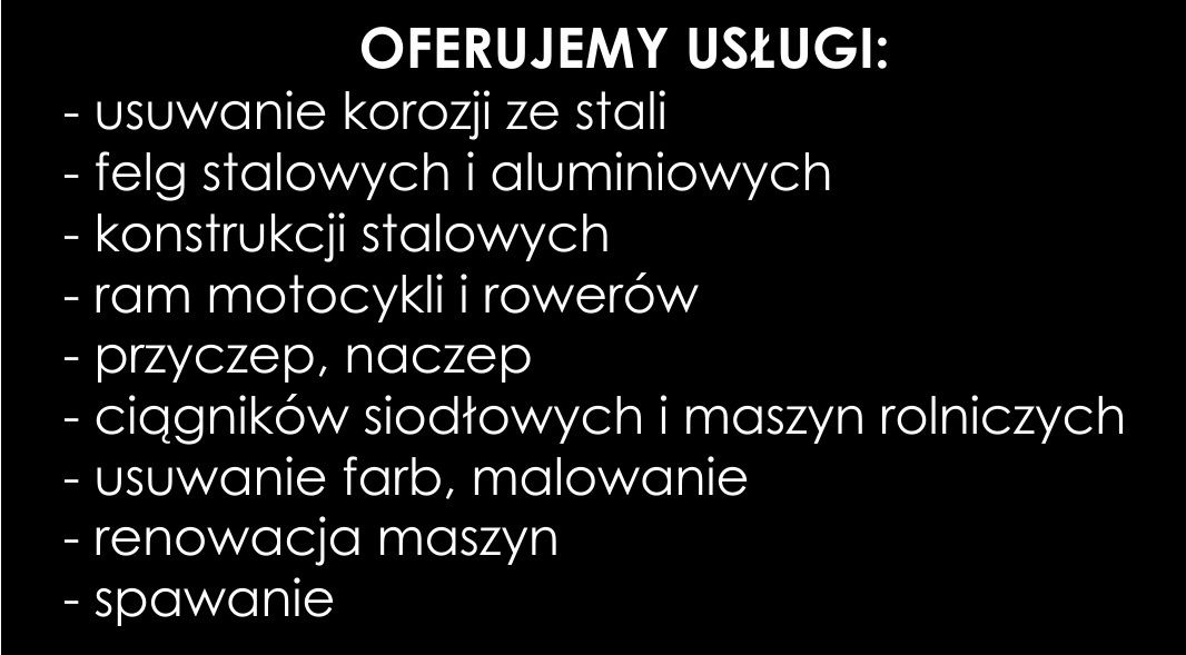 Piaskowanie spawanie malowanie