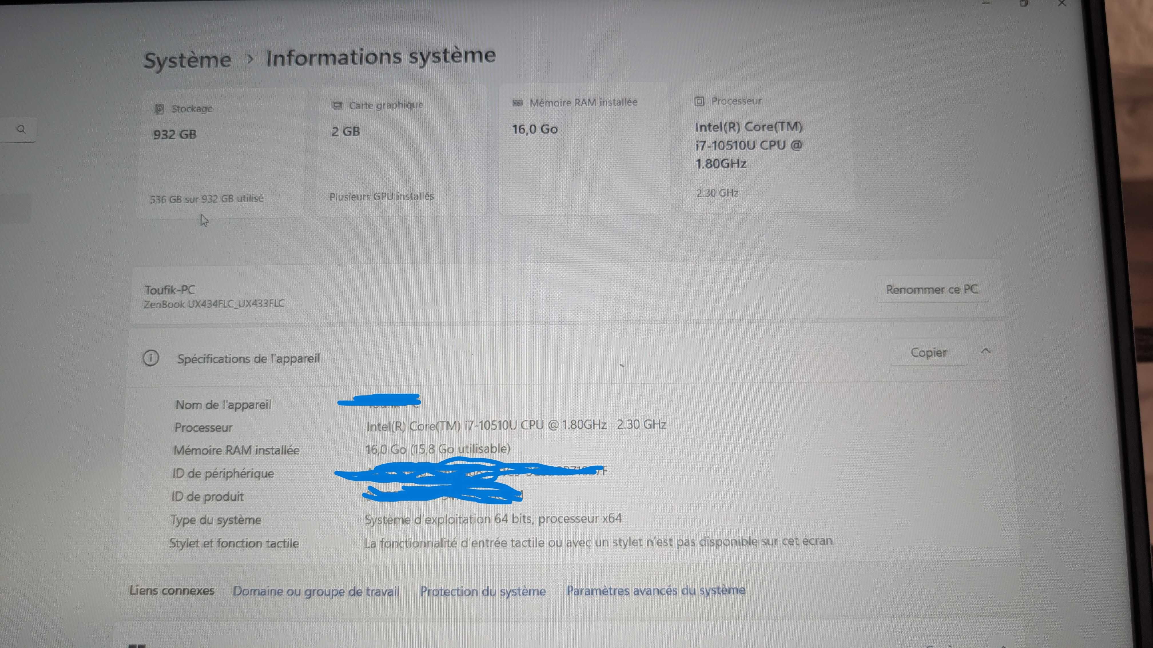 Portátil ASUS Zenbook (UX434FLC) i7 - 10ª Geração
