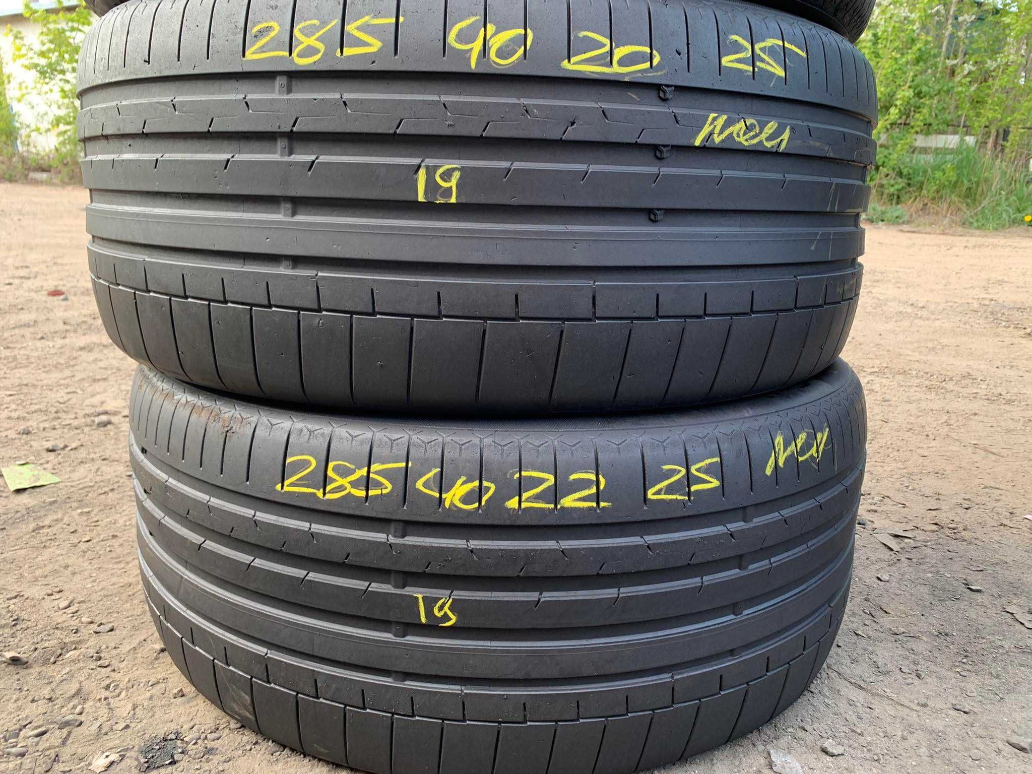 Літні шини 285/40 R22 Continental SportContact6 4шт 2019рік 90%