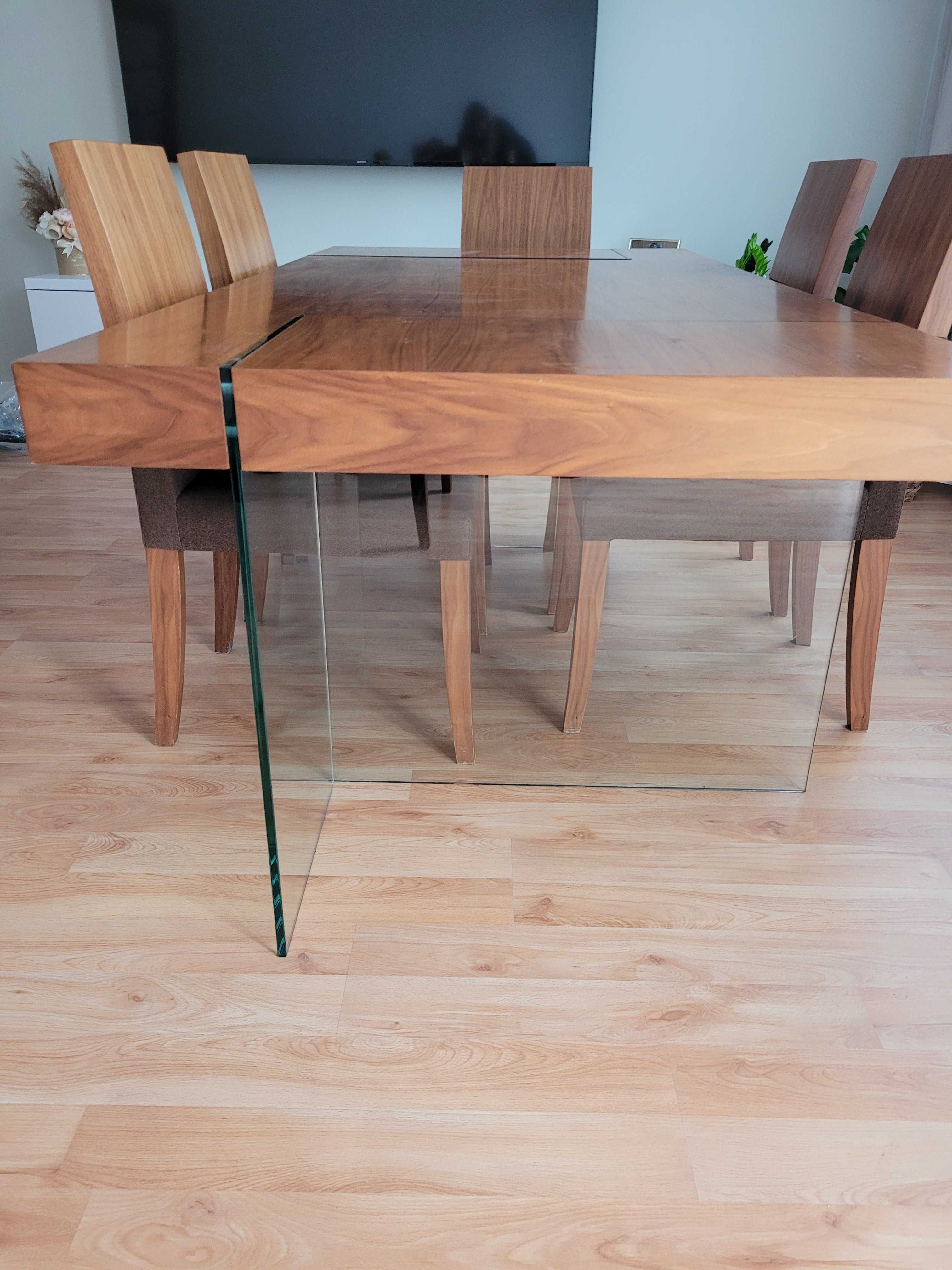 Stół do salonu jadalni duży solidny ,designerski szklane nogi  200×100