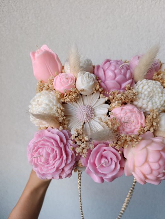 Flower box ze świec sojowych+topper