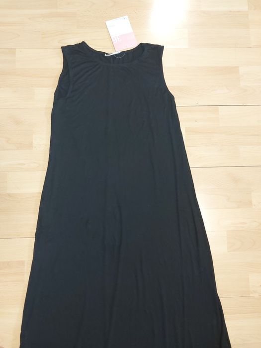 Nowa sukienka maxi lato r 36 38 S M czarna wiskoza  wygodna
