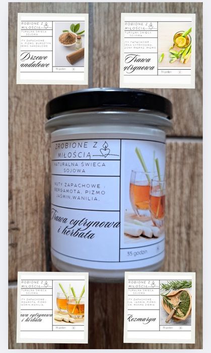 Świeca sojowa 180 ml. - różne zapachy