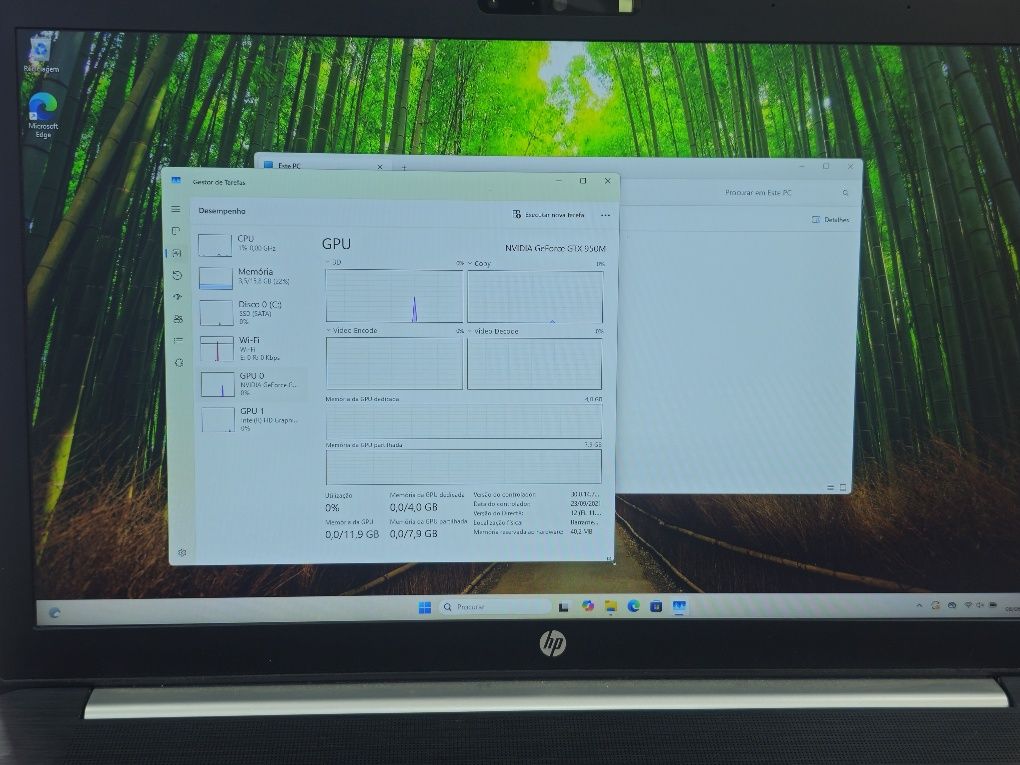HP Envy Core i7 6ª geração, 16/256 SSD  Placa gráfica Nvidia