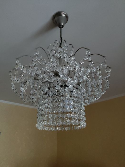 Хрустальная люстра времён СССР.  Отличное состояние.