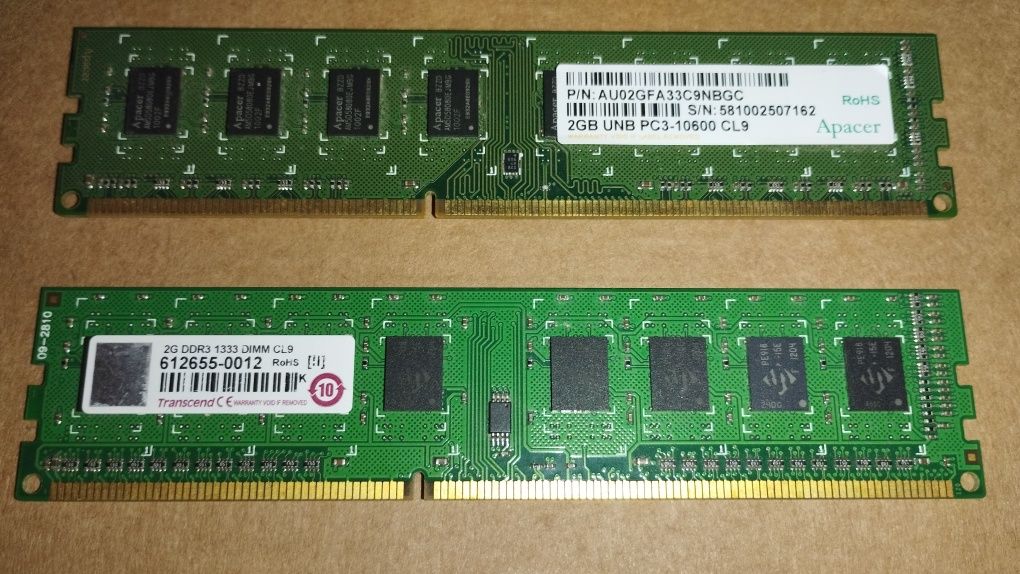 Оперативная память DDR3 Apacer и Trancend
