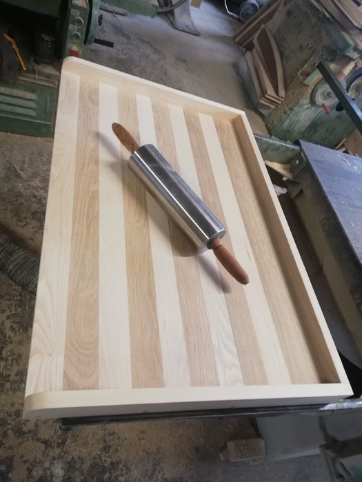 Stolnica dębowa-jesionowa 60x80 duża lite drewno na wymiar